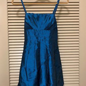 Royal Blue Silky Spaghetti Strap Mini Dress Size Small
